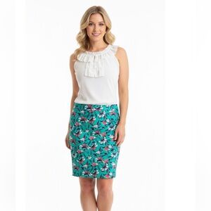 J crew floral pencil skirt size 6